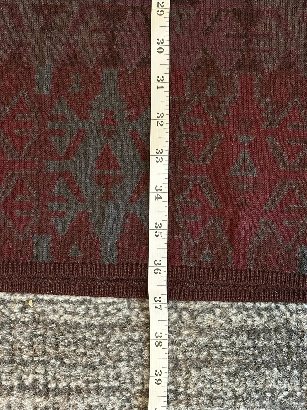 Peruvian Connection Baby Alpaca Blend Midi Skirt Size XL Patterned Aztec Print